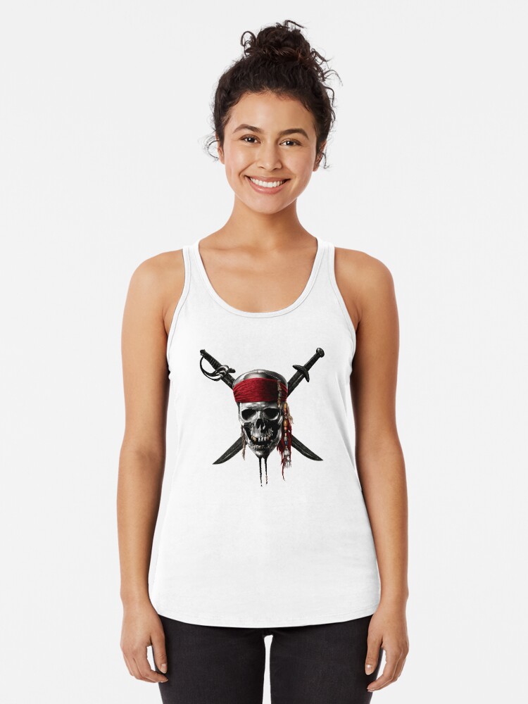 Thumbnail 1 von 3, Racerback Tank Top, Piraten der Karibik designt und verkauft von thrxxd.