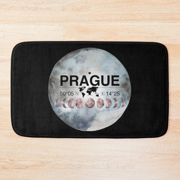 Item preview, Prague T-ShirtPrague, Czech Republic, Watercolor Design with Latitude & Longitude Map Coordinates designed and sold by Citywordshop.