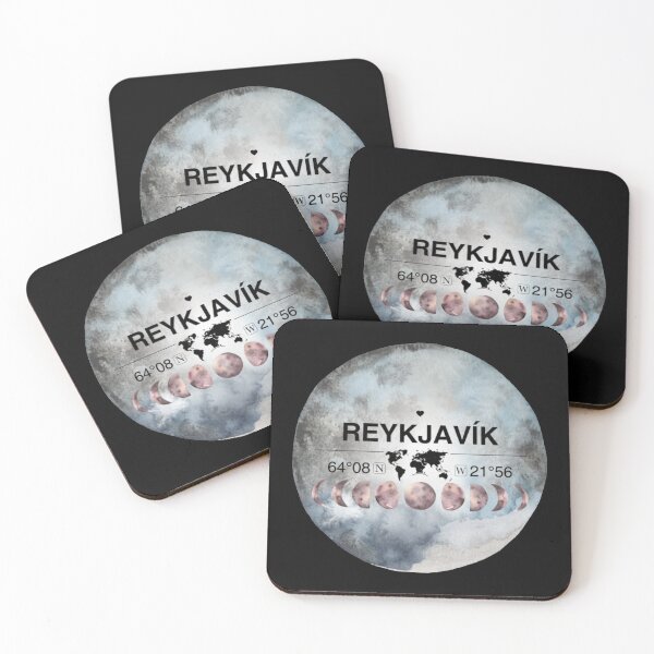 Item preview, Reykjavk Capital Region T-ShirtReykjavík,capital Region, Iceland, Watercolor Design with Latitude & Longitude Map Coordinates  designed and sold by Citywordshop.