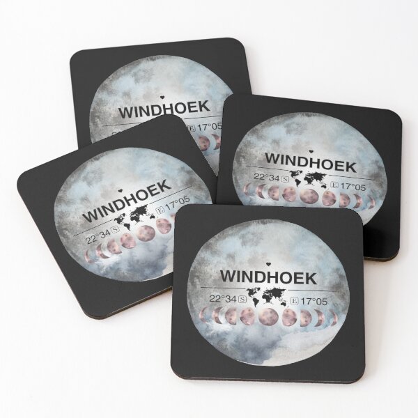 Item preview, Windhoek Namibia T-ShirtWindhoek, Namibia, Watercolor Design with Latitude & Longitude Map Coordinates designed and sold by Citywordshop.