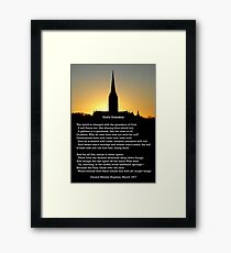 "God's Grandeur" by Gerard Manley Hopkins, especially good as a card. Framed Print
