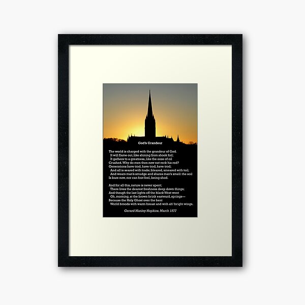 Item preview, "God's Grandeur" by Gerard Manley Hopkins, especially good as a card. designed and sold by Philip Mitchell.