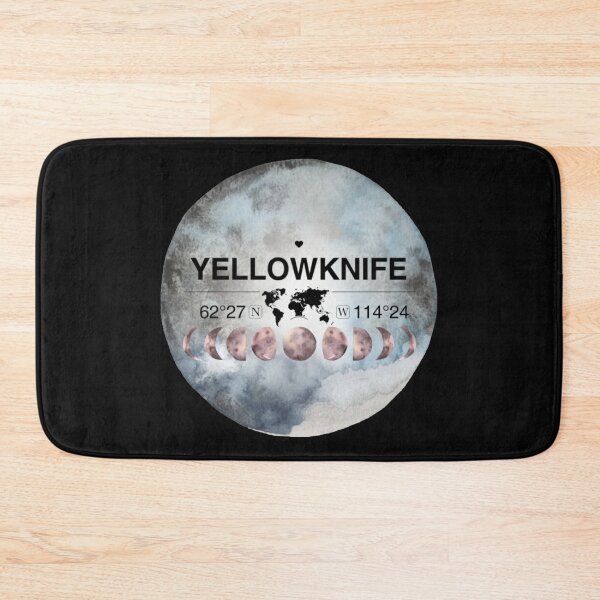 Item preview, Yellowknife Northwest Terrertories T-ShirtYellowknife, Northwest Territories, Canada, Watercolor Design with Latitude & Longitude Map Coordinates  designed and sold by Citywordshop.