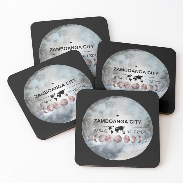 Item preview, Zamboanga City Philippines T-ShirtZamboanga City, Philippines, Zamboanga del Sur, Watercolor Design with Latitude & Longitude Map Coordinates  designed and sold by Citywordshop.