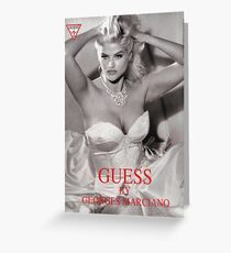 anna nicole smith guess ad gown Greeting Card
