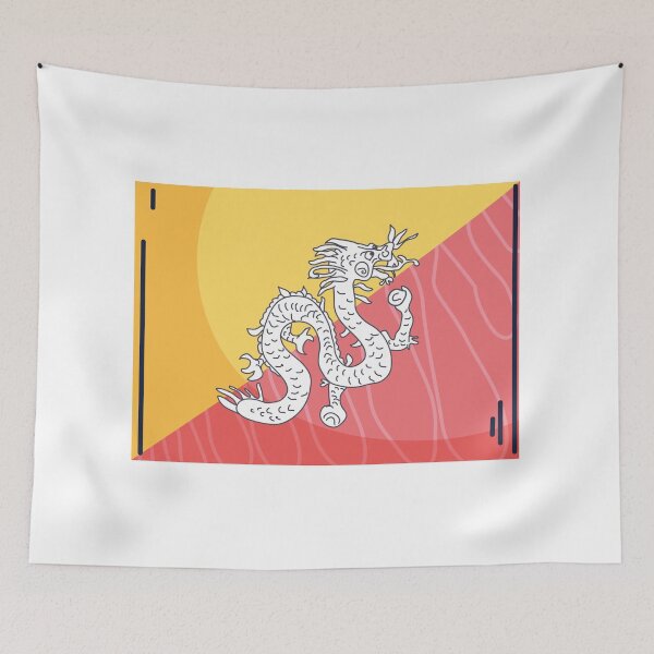 Item preview, Bhutan Flag Country Isolated Icon designed and sold by MIDDLX.