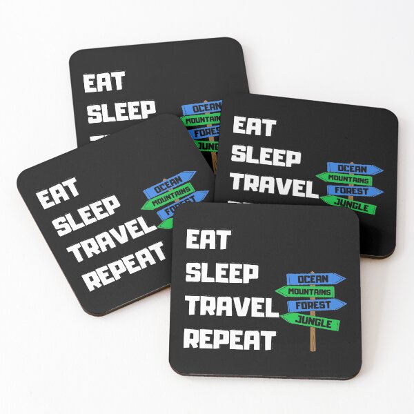 Artikelvorschau, EAT SLEEP TRAVEL REPEAT entworfen und verkauft von OMdesigns93.