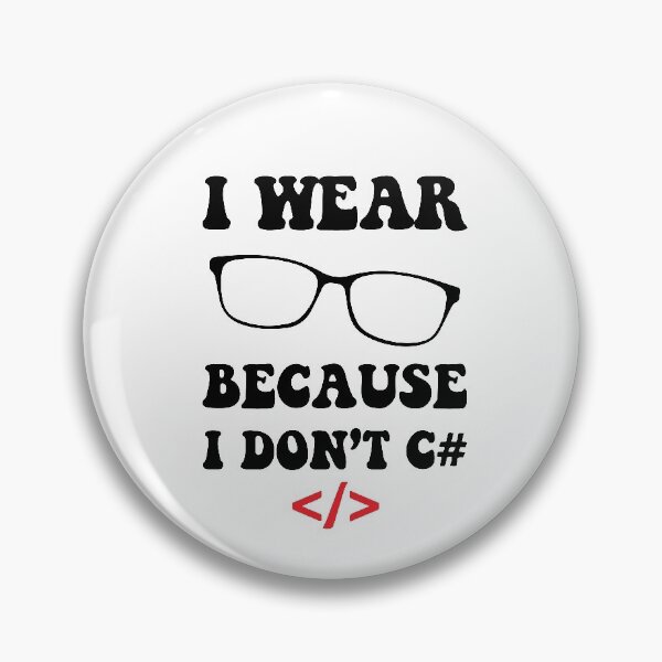 Item preview, I wear Glasses because I don't C# designed and sold by VintagePathway.