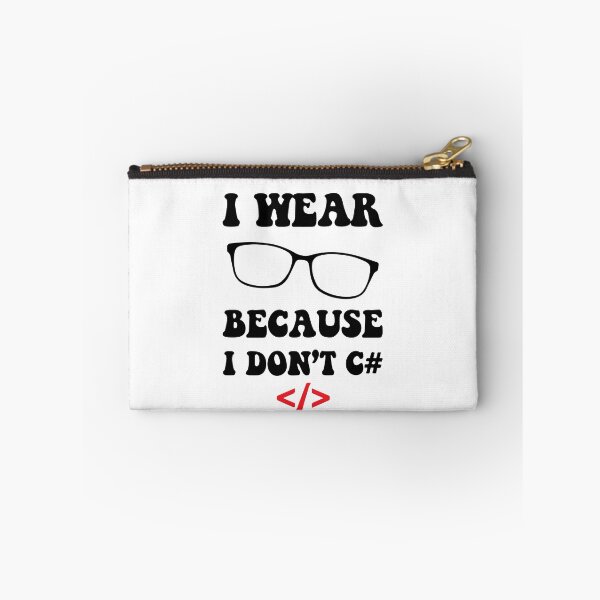 Item preview, I wear Glasses because I don't C# designed and sold by VintagePathway.