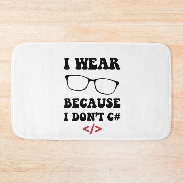Item preview, I wear Glasses because I don't C# designed and sold by VintagePathway.