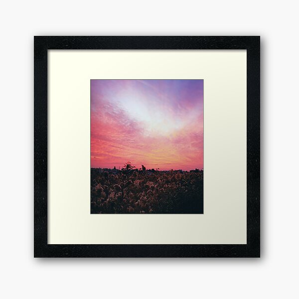 A wonderful sunset by the salt lake Framed Art Print