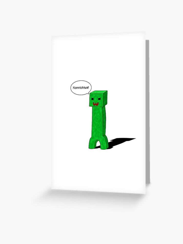 Cute Minecraft Creeper and Enderman Greeting Card for Sale by ddkart