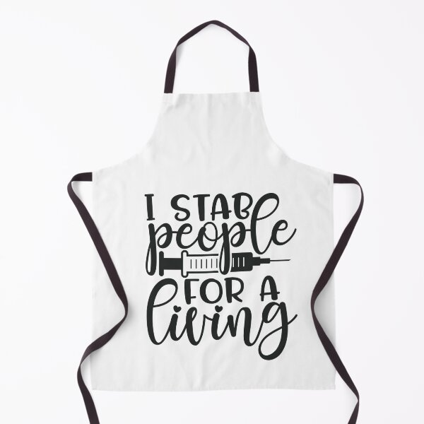 Item preview, I stab people for a living - funny nurse gift (black) designed and sold by PickaSticka.