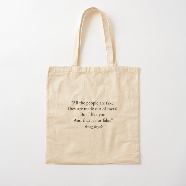All the people are fake... Cotton Tote Bag