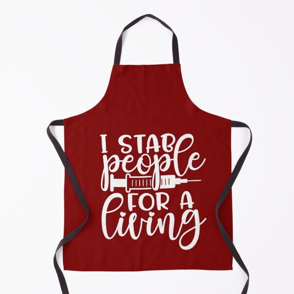 Item preview, I stab people for a living - funny nurse gift (white/grey) designed and sold by PickaSticka.