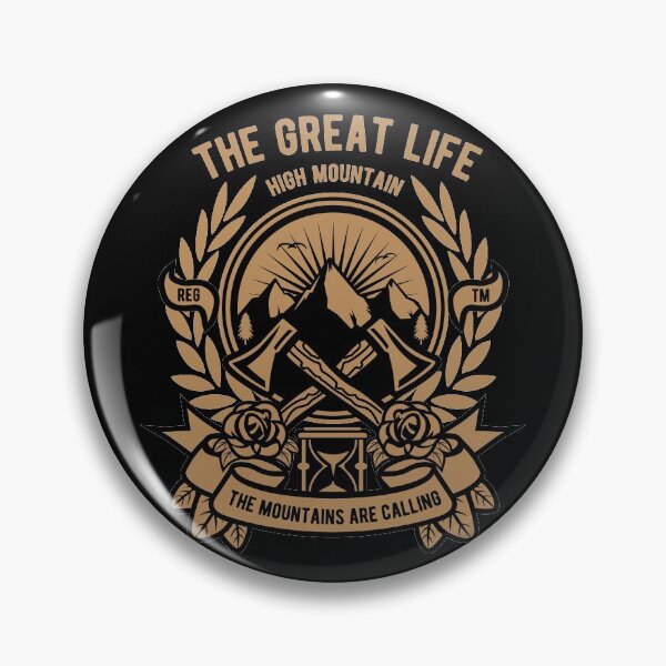 Item preview, The Great Life - The Mountains Are Calling - Hiking/Camping designed and sold by WolfFace.