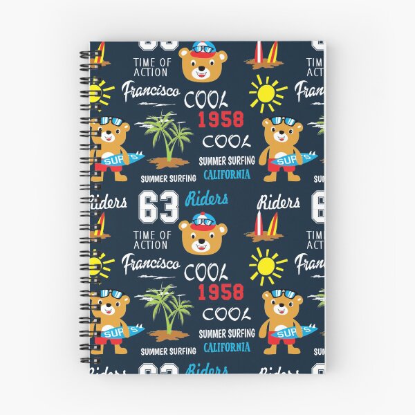 Item preview, Summer Surfing Bear Cartoon Animal Surfer Beach Sport California Riders designed and sold by GreenMall.