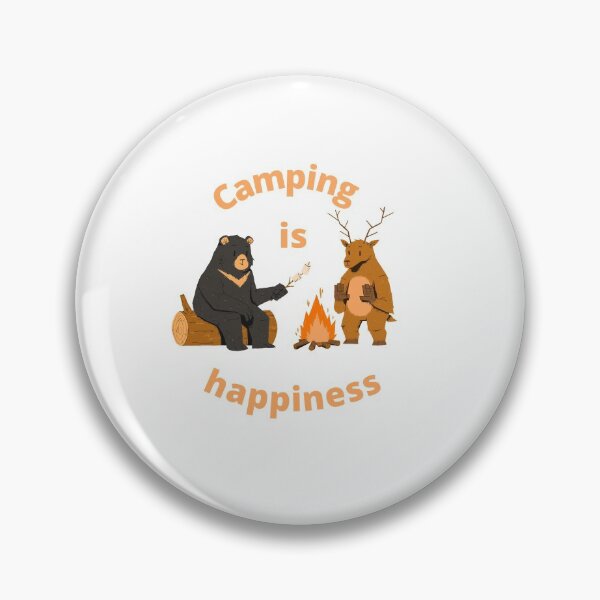 Item preview, Camping is happiness designed and sold by Naamira.