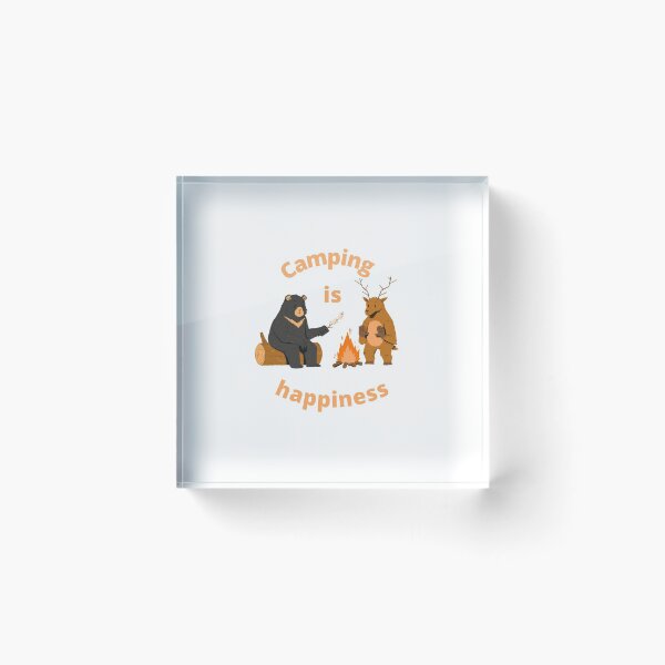 Item preview, Camping is happiness designed and sold by Naamira.