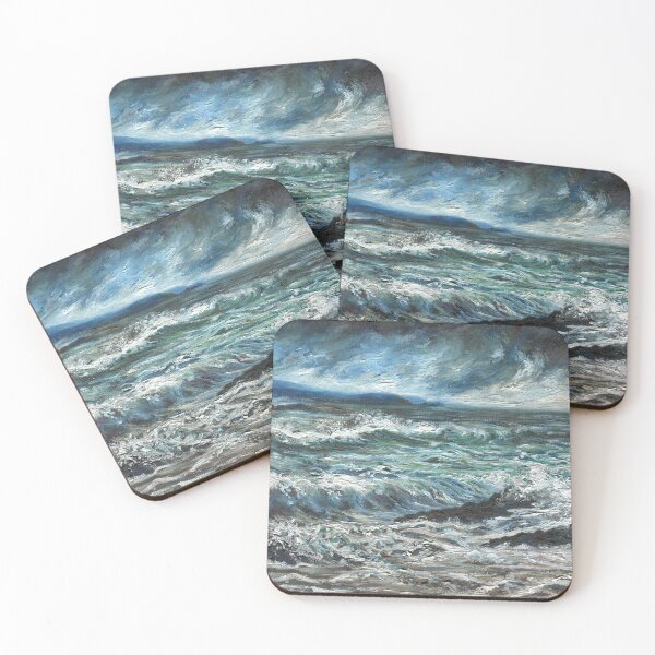 Item preview, Seascape art, rough sea painting designed and sold by Marion Yeo.