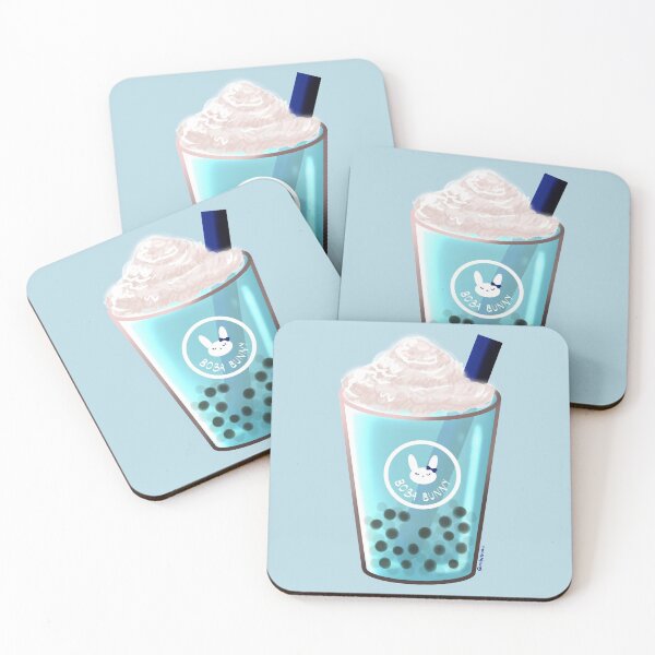 Item preview, Kawaii Blue Boba Bunny (Bubbletea) designed and sold by MsBellSnow.