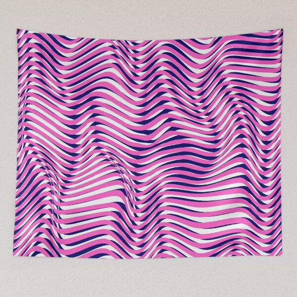 Item preview, Abstract wave pink and blue lines  designed and sold by Svlgsm.