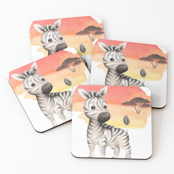 Item preview, watercolor zebra baby safari cute animal designed and sold by FineartLab.