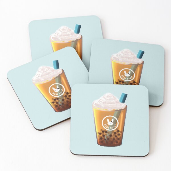 Item preview, Kawaii Thai Milk Tea Boba Mr Moustache Panda (Bubbletea) designed and sold by MsBellSnow.