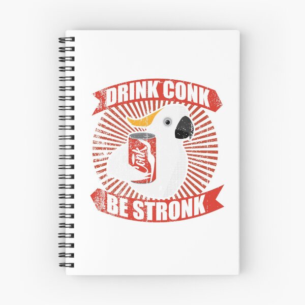 Item preview, Drink Conk be Stronk Funny Cockatoo Birb T-Shirt designed and sold by Birb-Merch.