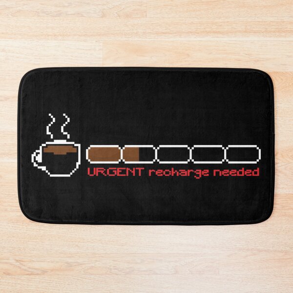 Item preview, recharge needed, coffee in pixel art designed and sold by sunsunyy.