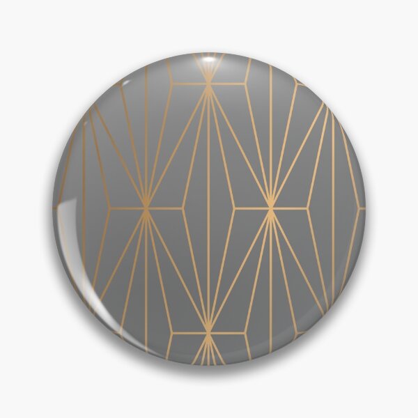 Item preview, Charcoal Gold Geometric Pattern With White Shimmer  designed and sold by Vic Torys ☆.