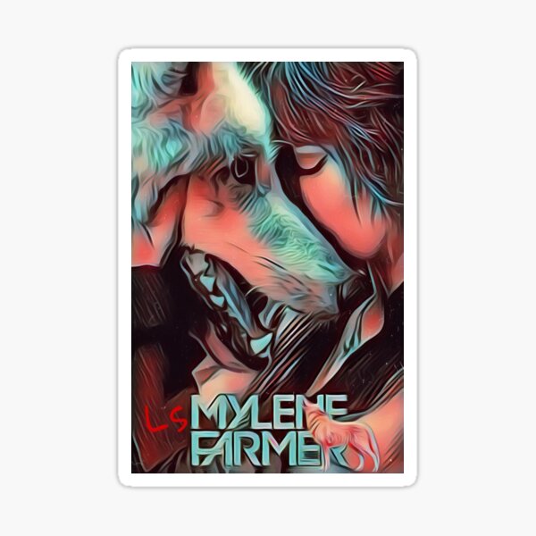 Mylène farmer wolf Sticker