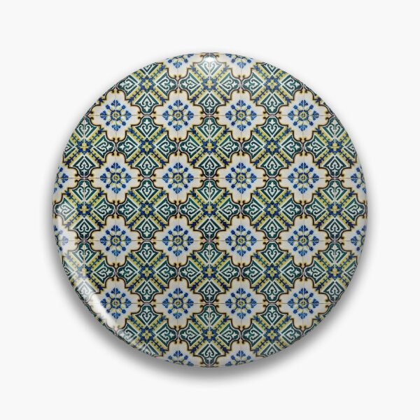 Item preview, Vintage Portuguese Decorative Tile Mosaic Pattern designed and sold by worldways.