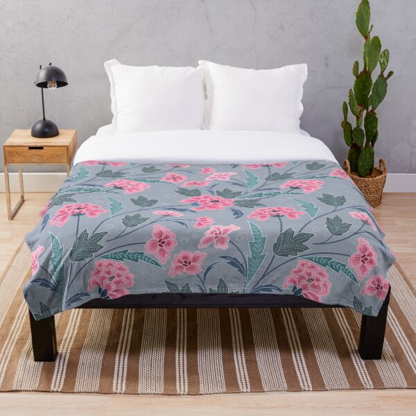 Aperçu de l'œuvre Fleurs roses dans un motif de style batik créée et vendue par Arne Smet.