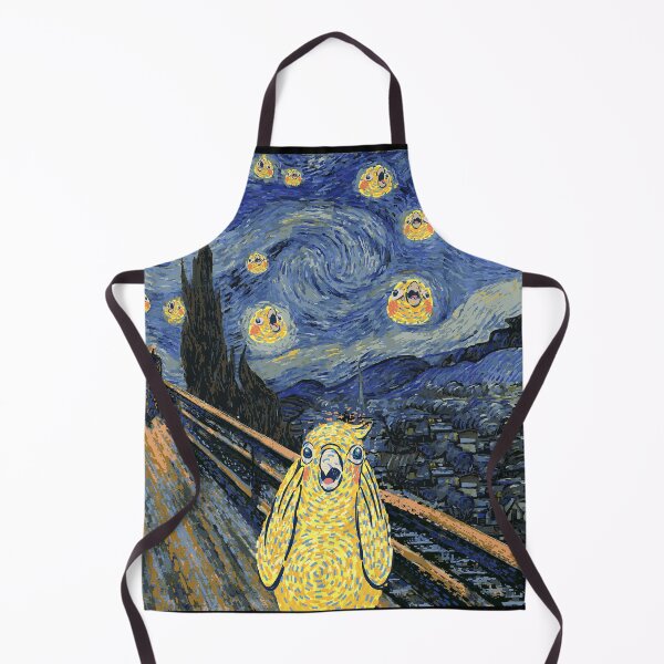Item preview, Cockatiel Starry Night - Van Gogh and Munch Birbs Parody designed and sold by Birb-Merch.