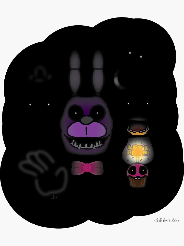 FNAF 4 Nightmare Animatronics Sticker for Sale by ladyfiszi