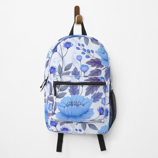 Artikelvorschau, Monochromes blaues Blumen- und Blattmuster entworfen und verkauft von Arne Smet.