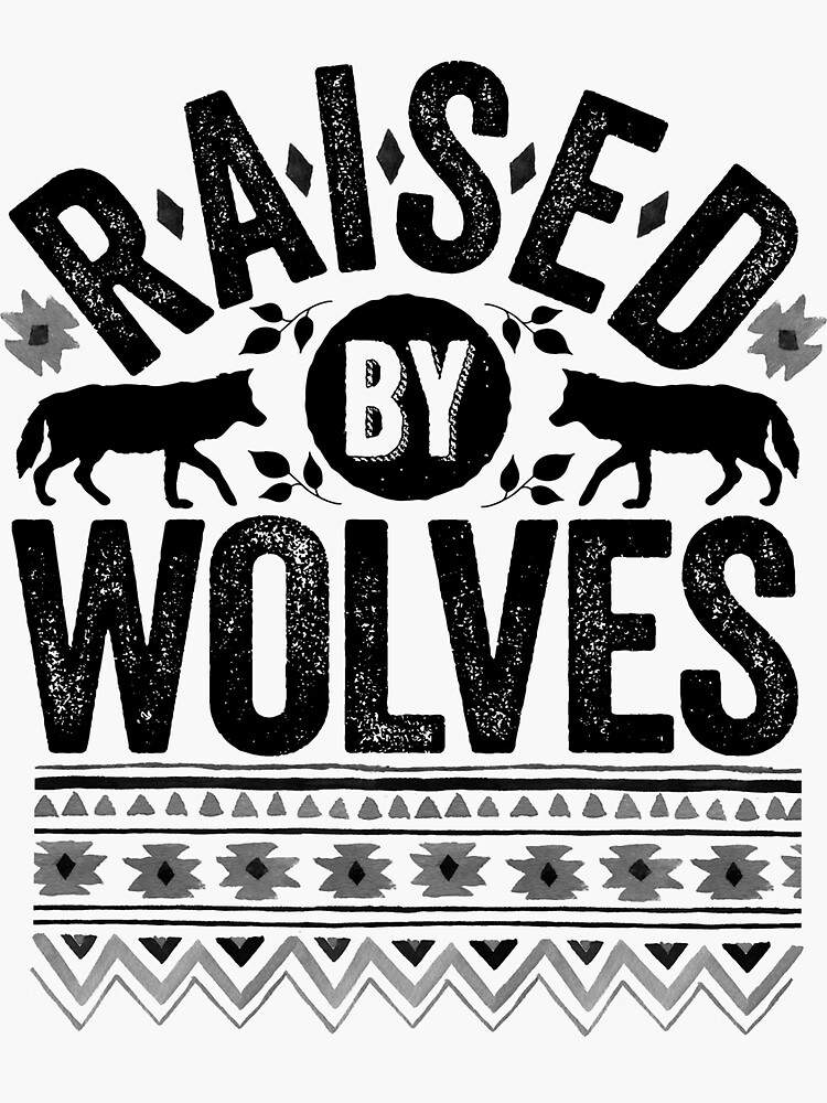 Raised By Wolves {Black + White} by wolfandbird