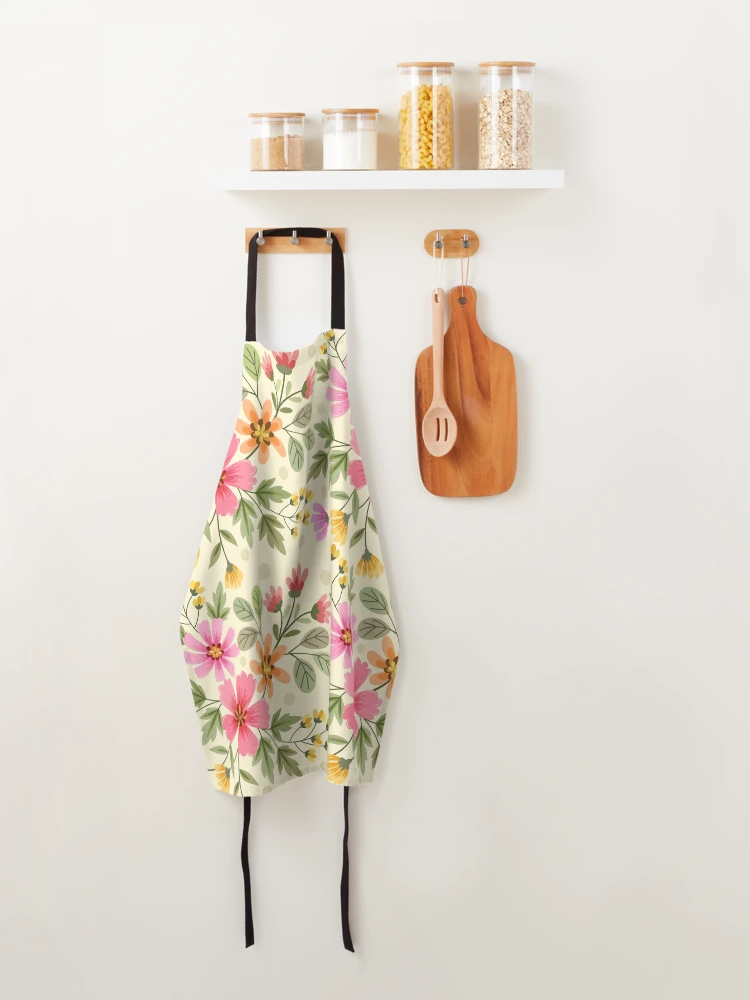 Thumbnail 4 of 6, Apron, Colorful Flower Seamless Pattern Design designed and sold by Arne Smet.
