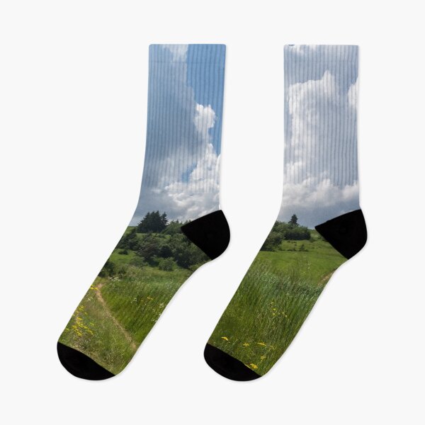 Item preview, Peaceful Turbulence - Blooming Meadow Road and Storm Clouds designed and sold by Georgia Mizuleva.