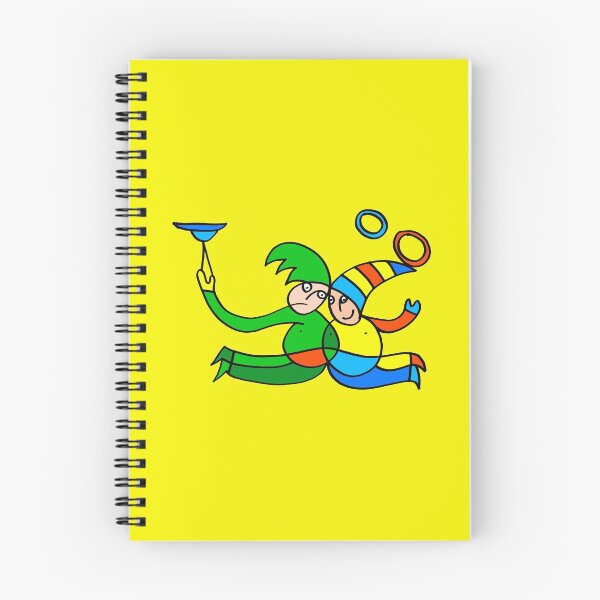 Item preview, Twin Jugglers In Color for Kids on Yellow Board "Paper Drawings/Paintings"  designed and sold by Istvan Ocztos.