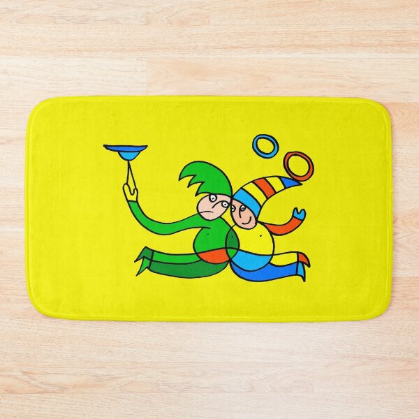 Item preview, Twin Jugglers In Color for Kids on Yellow Board "Paper Drawings/Paintings"  designed and sold by Istvan Ocztos.
