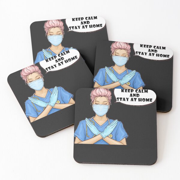 Item preview, Keep calm and stay  at home designed and sold by Bodyguard69.