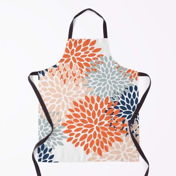 Item preview, Floral Bloom, Orange, Peach, Navy, Blue designed and sold by meggydesigns.