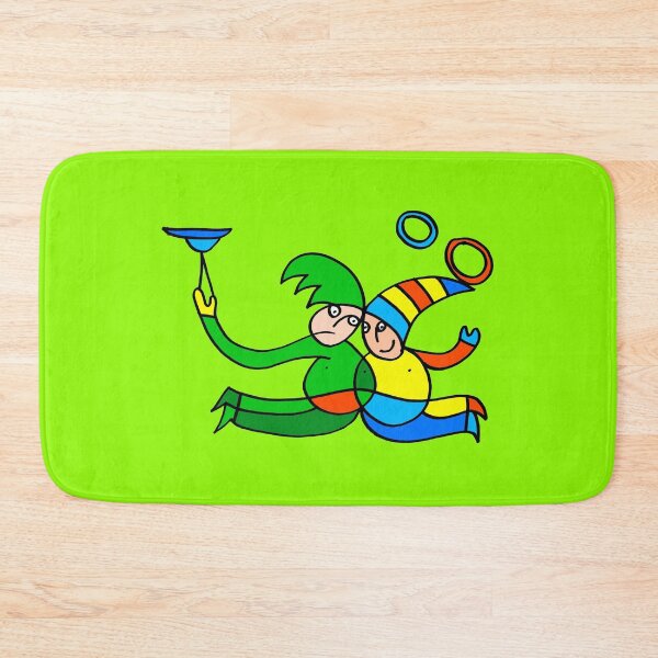 Item preview, Twin Jugglers In Color for Kids on Light Green Board "Paper Drawings/Paintings"  designed and sold by Istvan Ocztos.