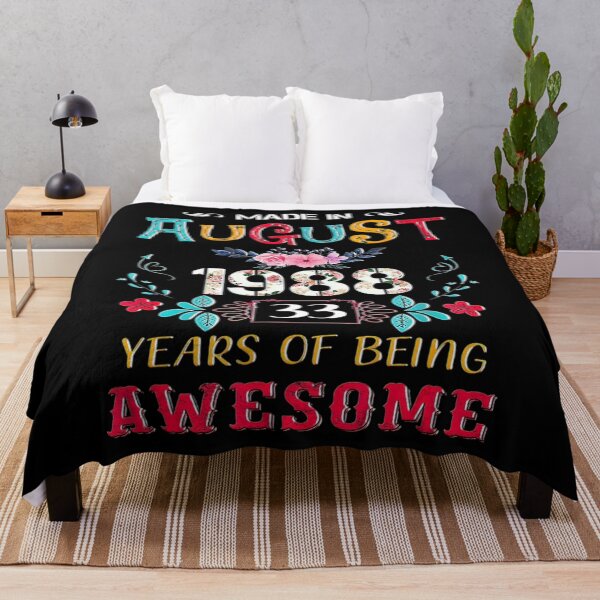 Item preview, Funny Awesome August 1988 Vintage 33rd Birthday designed and sold by BegayStore.