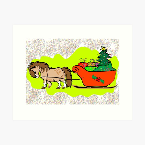 Item preview, Mini pony Christmas card designed and sold by Diana-Lee Saville.