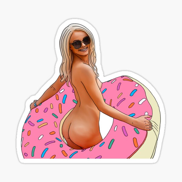 Elsa Jean pool donut Sticker