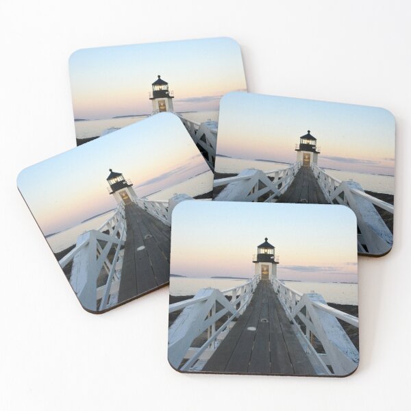 Item preview, Maine's Marshall Point Lighthouse at Sunrise designed and sold by WanderedSoul.