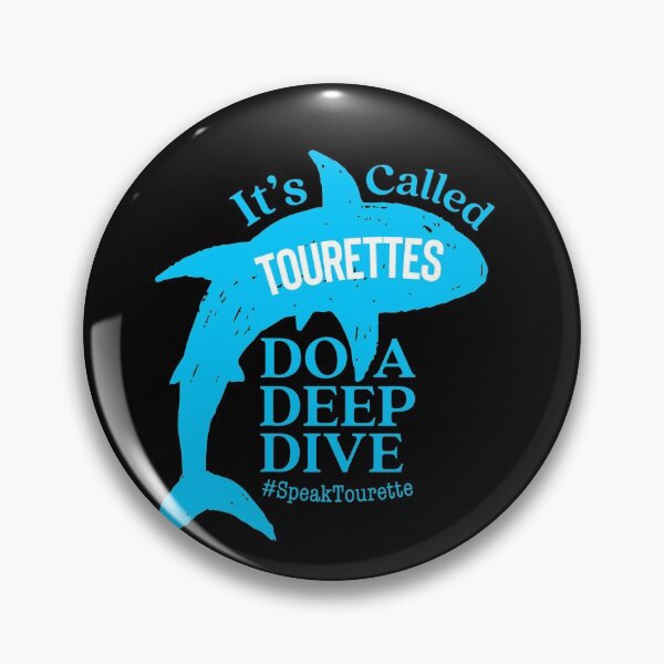 Item preview, It’s called Tourettes Do A Deep Dive, Shark Under Sea, Tourette Syndrome Awareness  designed and sold by MJDezigns.